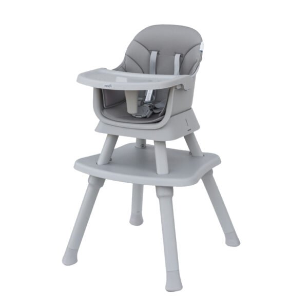 Moon – 6-in-1 High Chair With Safety Harness and Belt – Grey