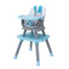 Moon – 6-in-1 High Chair With Safety Harness and Belt – Blue