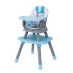 Moon – 6-in-1 High Chair With Safety Harness and Belt – Blue