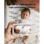Momcozy – 1080P Full HD Baby Monitor, 5-Inch Screen, Night Vision & Two-Way Audio