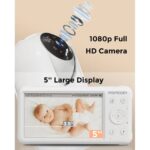 Momcozy – 1080P Full HD Baby Monitor, 5-Inch Screen, Night Vision & Two-Way Audio
