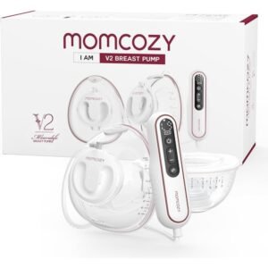Momcozy Mobile Flow M9 Breast Pump, Single, Maroon