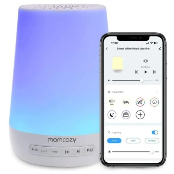 Momcozy Smart White Noise Machine with App Control & Night Light