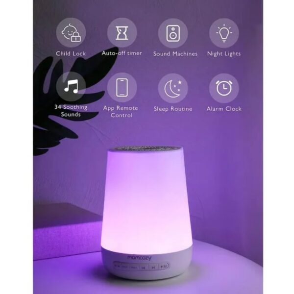Momcozy Smart White Noise Machine with App Control & Night Light