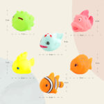 Moon – Baby Bath Fish Toys, Pack Of 6 – Multicolor