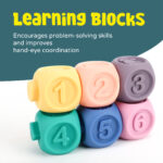 Moon – Baby Educational Cubes With Number Block Cubes – Multicolor