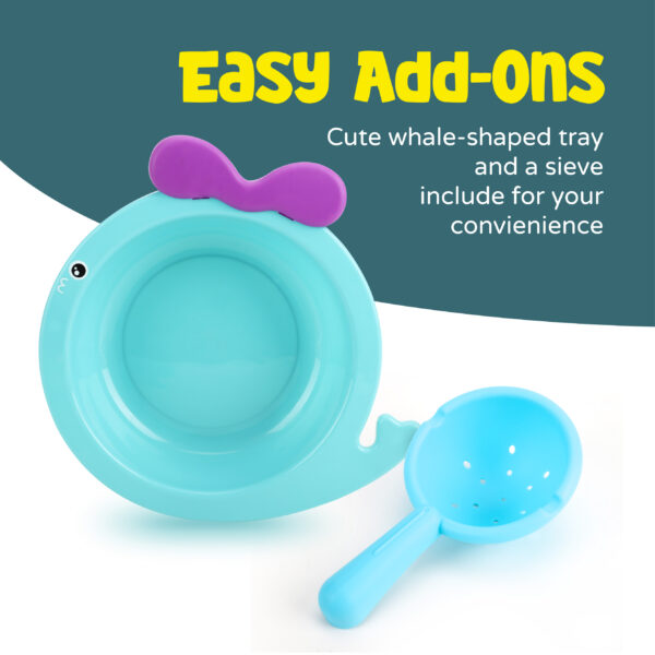 Moon – Bath Duck Toy With Assorted Mini Ducks, Boat And Sieve – Multicolor