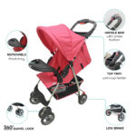 Moon – Bezik One Fold Stroller – Pink