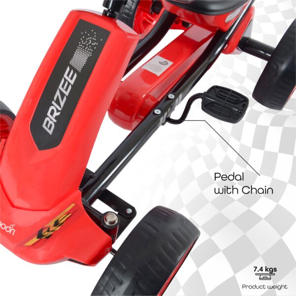 Moon – Brizee Baby Pedal Go Kart Ride On – Red and Black