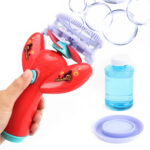 Moon – Bubble Burst Toy, Blowing Bubble Maker – Red
