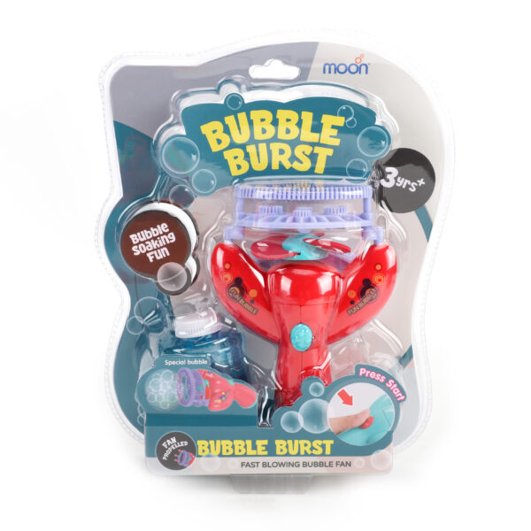 Moon – Bubble Burst Toy, Blowing Bubble Maker – Red