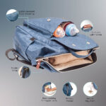 Moon – Denise Diaper Backpack – Blue Fabric