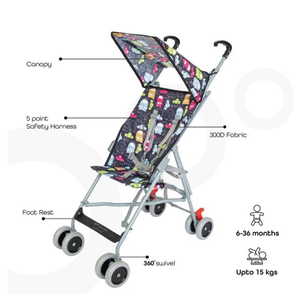 Moon – Jet-Ultra Light Weight/Compact Fold Buggy Stroller Cars