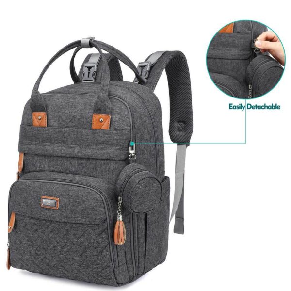 Moon – Kary Me Diaper Bag Backpack – Light Grey