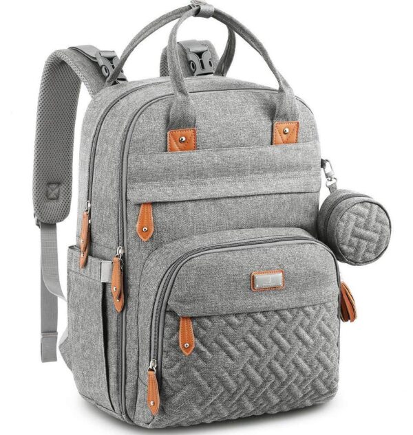 Moon – Kary Me Diaper Bag Backpack – Light Grey