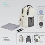 Moon – Luca Diaper Backpack – Grey Melange