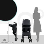 Moon – Neo Plus Light Weight Travel Stroller – Black