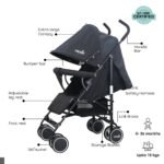 Moon – Neo Plus Light Weight Travel Stroller – Dark Grey