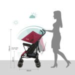 Moon – Neo Plus Light Weight Travel Stroller – Dark Red