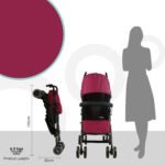 Moon – Neo Plus Light Weight Travel Stroller – Dark Red