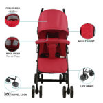 Moon – Neo Plus Light Weight Travel Stroller – Fire Red