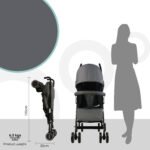 Moon – Neo Plus Light Weight Travel Stroller – Mid Grey