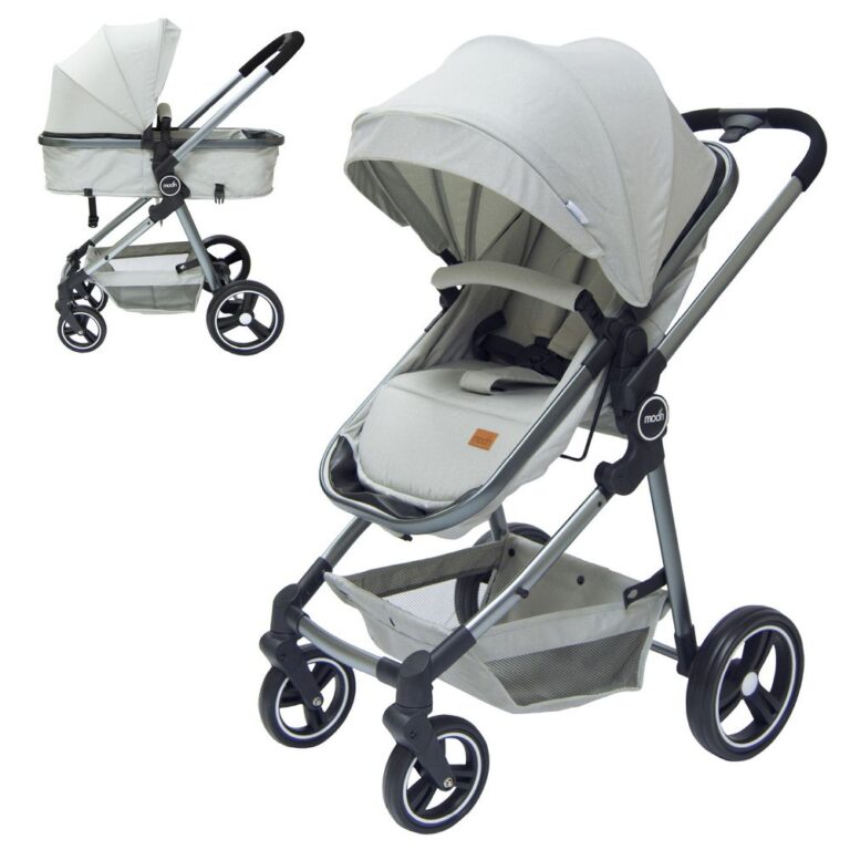 Moon- Pro 2 in 1 Convertible to Carrycot, Reversable Stroller - Grey