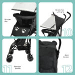 Moon – Safari Ultra Light Weight/Character Baby Stroller – Panda