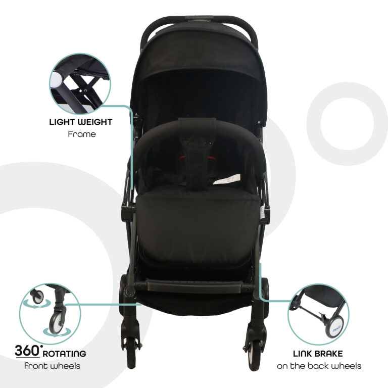 Moon - Travel-Lite Cabin Stroller - Black