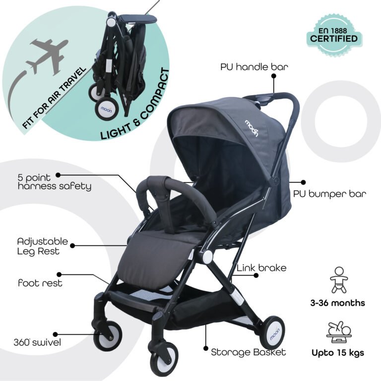 Moon - Travel-Lite Cabin Stroller - Dark Grey