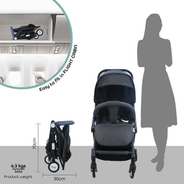 Moon – Travel-Lite Cabin Stroller – Dark Grey