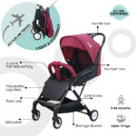 Moon – Travel-Lite Cabin Stroller – Dark Red