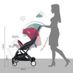Moon – Travel-Lite Cabin Stroller – Dark Red