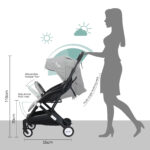 Moon – Travel-Lite Cabin Stroller – Light Grey