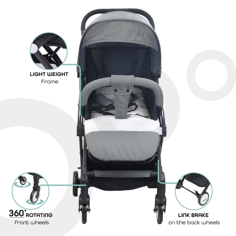 Moon - Travel-Lite Cabin Stroller - Mid Grey