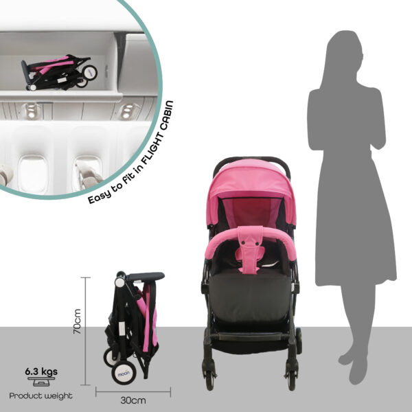 Moon – Travel-Lite Cabin Stroller – Pink