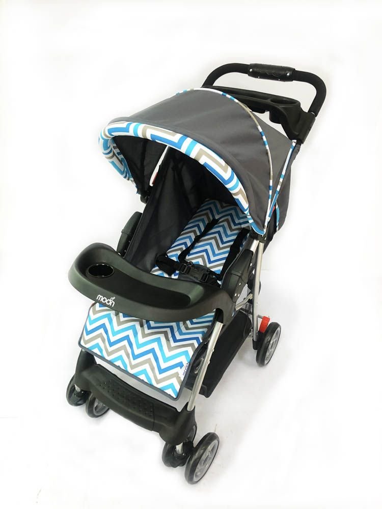 Moon - Trek One- Fold Travel Stroller - Blue