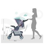 Moon – Trek One- Fold Travel Stroller – Pink