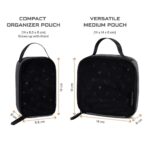 Neobreez – 2-Pack Portable Mesh Baby Diaper Organizer Pouches – Dark Gray/Black