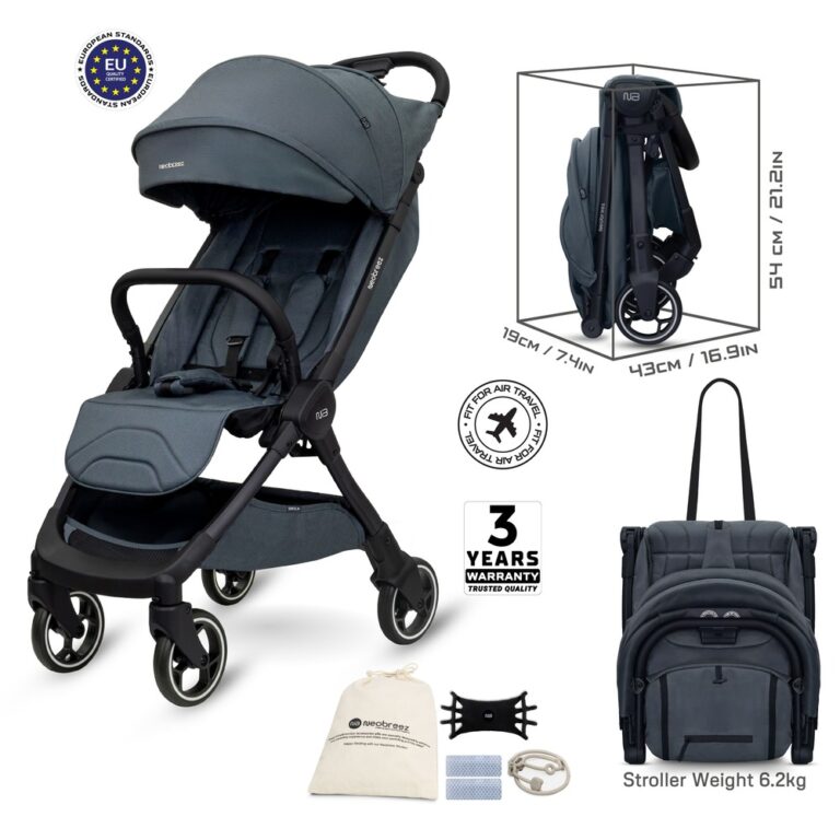 Neobreez - Litex Ultra-Lightweight Cabin Size Travel Stroller - Grey