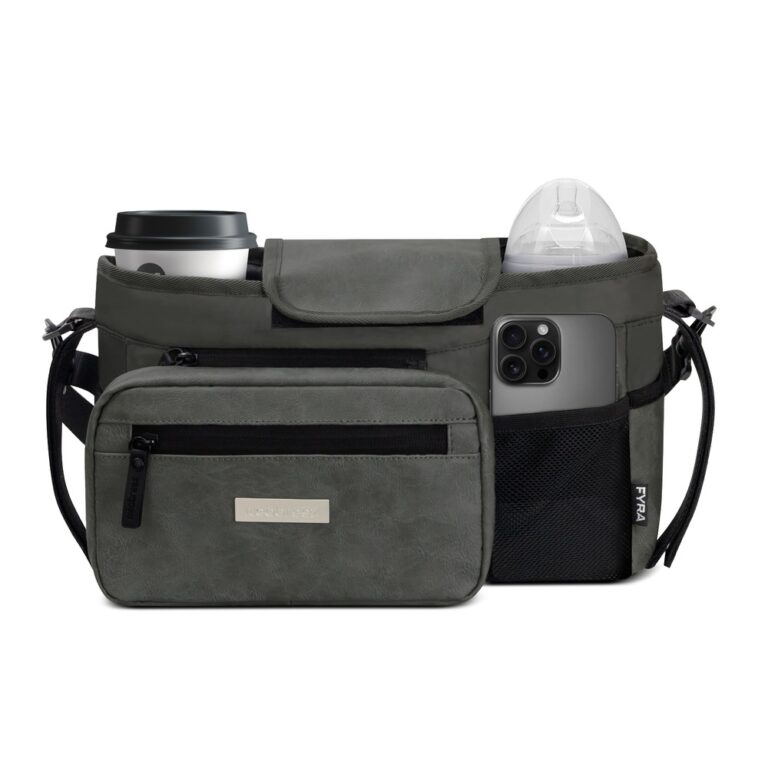 Neobreez - FYRA Universal Baby Stroller Organizer with Cup Holder - Dark Gray