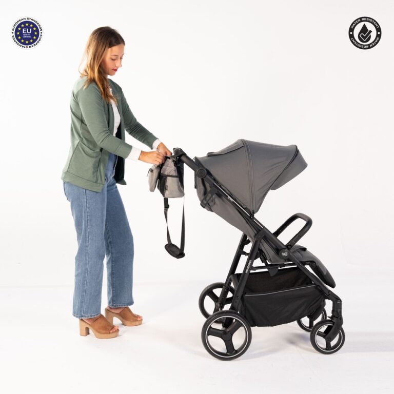 Neobreez - FYRA Universal Baby Stroller Organizer with Cup Holder - Stone Gray