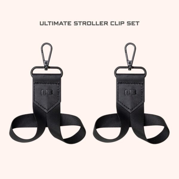 Neobreez – Stroller Hooks for Hanging Diaper Bags (Black, 2 Pack) – Dark Gray