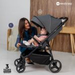 Neobreez – Tetra Ultra-Compact Lightweight All-Terrain Travel Stroller W/ Cup Holder – Beige