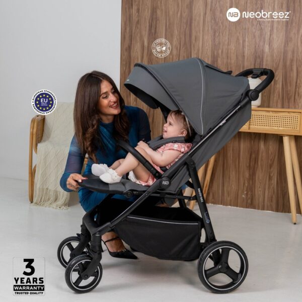Neobreez – Tetra Ultra-Compact Lightweight All-Terrain Travel Stroller W/ Cup Holder – Beige