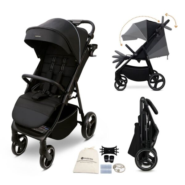 Neobreez – TETRA Ultra-Compact Lightweight Travel All-Terrain Toddler Baby Stroller – Black