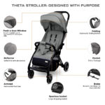 Neobreez – Theta Auto Fold Compact Lightweight Travel Stroller – Grey