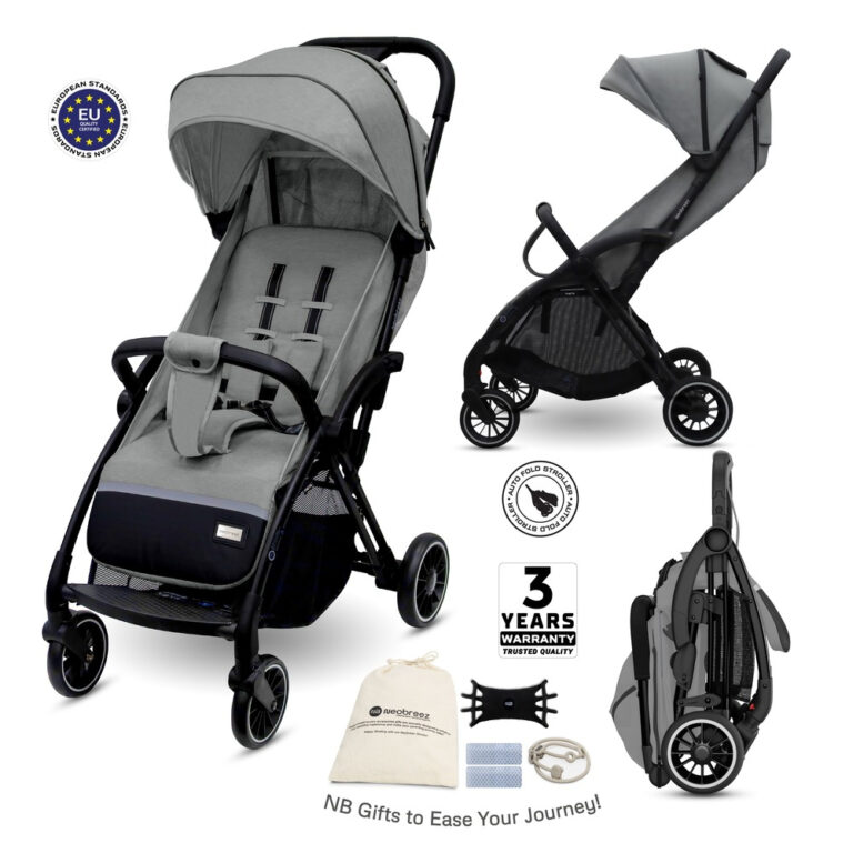 Neobreez - Theta Auto Fold Compact Lightweight Travel Stroller - Grey