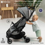 Neobreez – Theta Auto Fold Compact Lightweight Travel Stroller – Grey