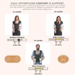 Neobreez – ZAVII 2-in-1 Convertible Baby Carrier for Newborns to Toddlers – Dark Gray